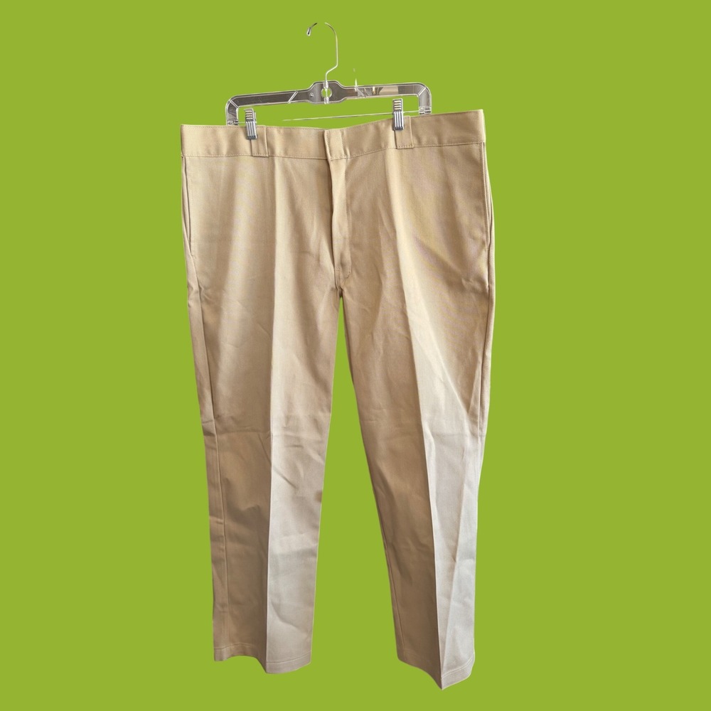 Dickies 874 Original Fit Work Pants Mens 40x30 Khaki Tan Straight Leg Chino